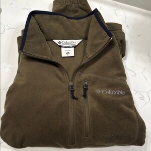 Columbia Olive Fleece Quarter Zip Pullover